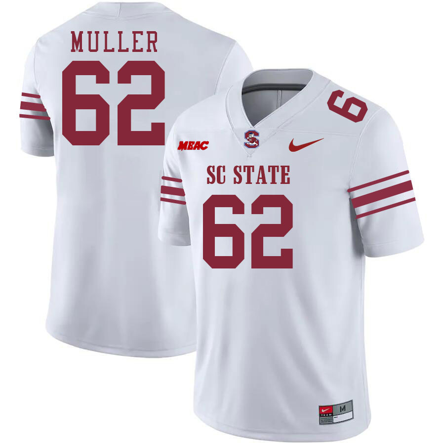 Men-Youth #62 Chandler Muller South Carolina State Bulldogs 2023 College Football Jerseys Stitched-W